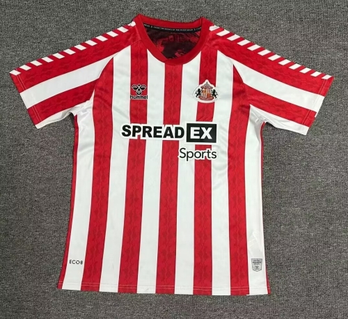 2024-25 Sunderland Home Red & White Thailand Soccer Jersey AAA-711/522/1040