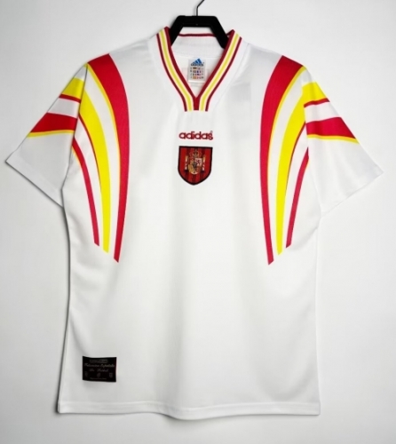 96 Retro Spain Away White Thailand Soccer Jersey AAA-811/1041