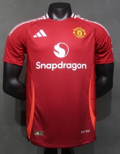 Player Version 2024/25 Manchester United Home Red Thailand Soccer Jerseys AAA-703/MY/308