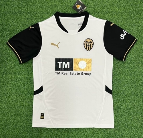 2024/25 Valencia Home White Thailand Soccer Jersey AAA-301/320/416