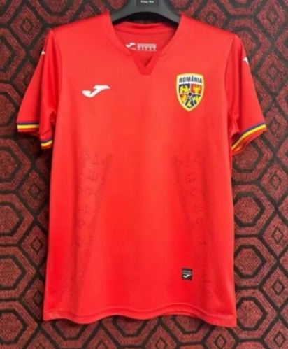 2024-25 Romania Away Red Thailand Soccer Jersey-920