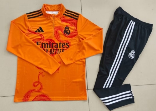 2024/25 Real Madrid Orange Soccer Tracksuit Uniform-GDP