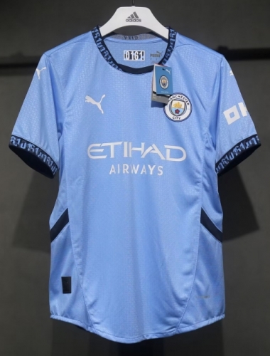 Player version 2024/25 Manchester City Home Blue Thailand Soccer Jerseys AAA-408/703/416