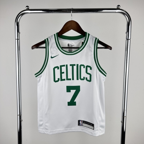 Kids Boston Celtics White #7 Youth/Kids NBA Uniform-311