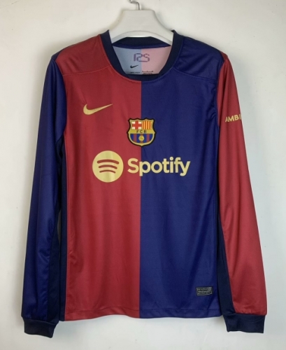 2024-25 Barcelona Home Red & Blue LS Thailand Soccer Jersey AAA-410