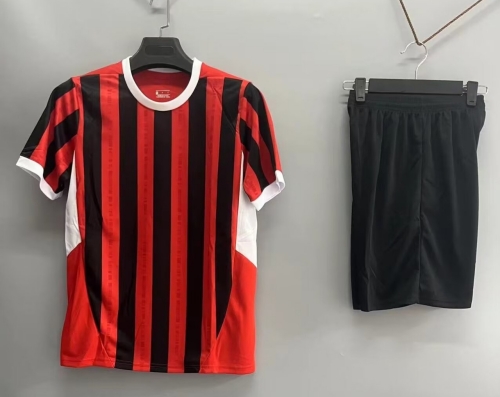 Customize 2024/25 AC Milan Home Red & Black Soccer Uniform-DN