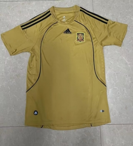 2008 Retro Spain Away Yellow Thailand Soccer Jersey AAA-811