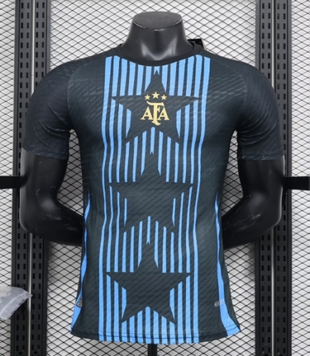 Player Special Version 2024/2025 Argentina Blue & Black Training Thailand Soccer Jersey AAA-888