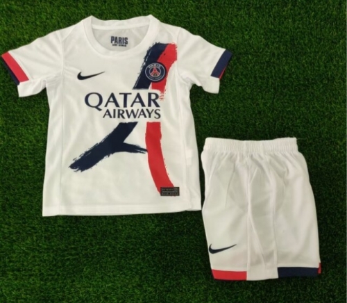 kids 2024/25 Paris SG Away White Kids/Youth Soccer Uniform-812