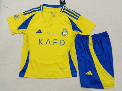 Kids 2024/25 Al-Nassr FC Home Yellow Kids/Youth Soccer Uniform-507/SKE