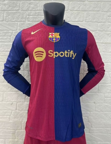 Player Version 2024/25 Barcelona Hone Red Thailand LS Soccer Jeesey AAA-16/888