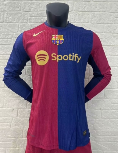 Player Version 2024/25 Barcelona Hone Red Thailand LS Soccer Jeesey AAA-16/888/210