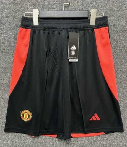 2024/25 Manchester United Home Black Thailand Soccer Shorts-315