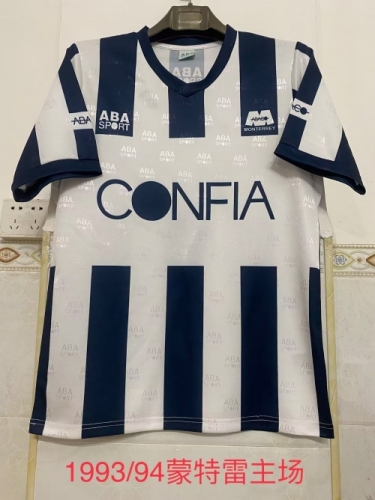 1993-94 Retro Version Monterrey Home Royal Blue Thailand Soccer Jersey AAA-2041