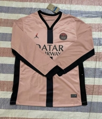 2024/25 Paris SG 2nd Pink LS Thailand Soccer Uniform Jersey AAA-1106
