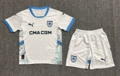 Kids 2024/25 Olympique Marseille Home White Kids/Youth Soccer Uniform-522/123/812