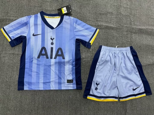 Kids 2024/25 Tottenham Hotspur Away Blue & White Kids/Youth Soccer Uniform-522/A/516