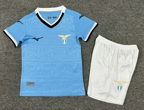 Kids 2024/25 Lazio Home Blue Kids/Youth Soccer Uniform-1040