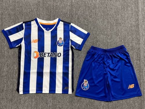 Kids 2024/25 Porto Home Blue & White Kids/Youth Soccer Uniform-522/507/SKE/208