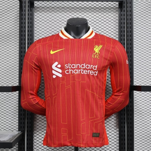Player Version 2024/25 Liverpool Home Red LS Thailand Soccer Jersey AAA-888