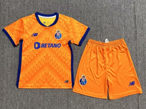 Kids 2024/25 Porto Away Orange Kids/Youth Soccer Uniform-522