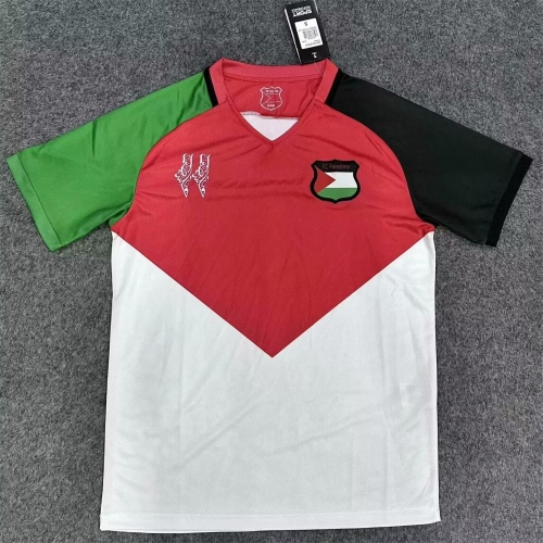 2024/25  Palestino Red & White Thailand Soccer Jersey AAA-38/47/709