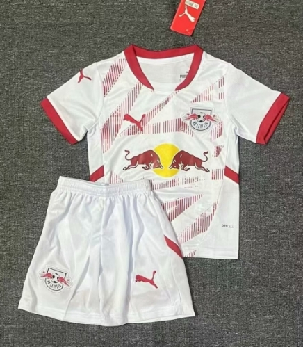 Kids 2024/25 RB Leipzig Red & White Kids/Youth Soccer Uniform-516/530