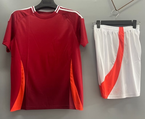 Customize 2024/25 Manchester United Home Red Soccer Uniform-DN