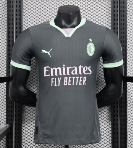 Player Version 2024-2025 AC Milan 2nd Away Black Thailand Soccer Jersey AAA-210/MY/16