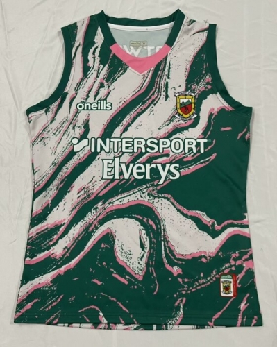 GAA Series 2024 Mio Green & Pink Thailand Rugby Shirts Vest-805