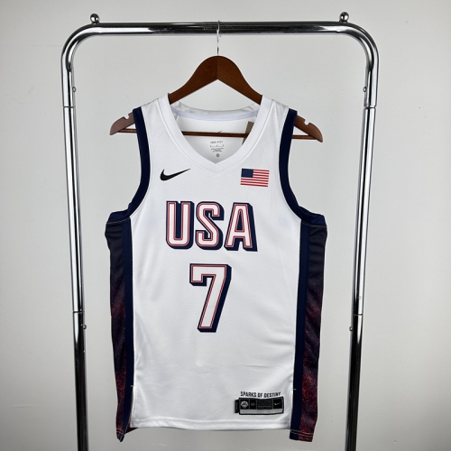 2024 Olympic Games USA White #7 Basketball Jerseys-311