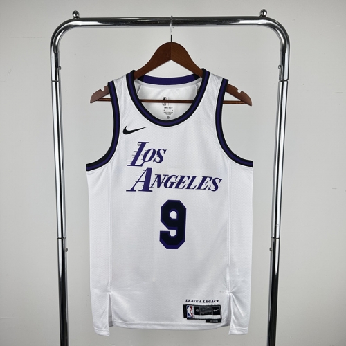 23 Season City VersionLos Angeles Lakers NBA White #9 Jersey-311