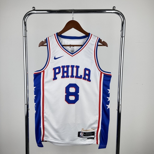 23 Season NBA Philadelphia 76ers Home White #8 Jersey-311