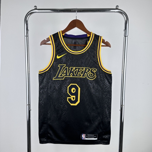 Snake Version Los Angeles Lakers NBA Black #9 Jersey-311