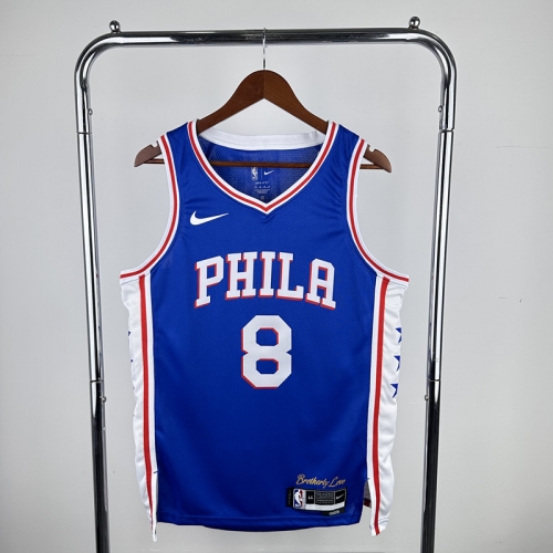 23 Season NBA Philadelphia 76ers Away Blue #8 Jersey-311