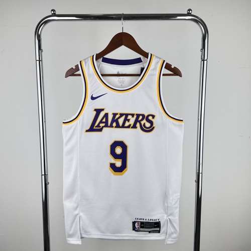 23 Season Los Angeles Lakers NBA White Round Collar #9 Jersey-311