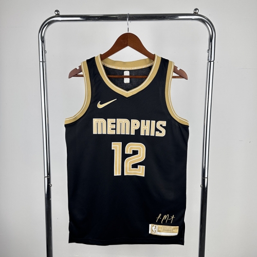 24 Season Honor Version Memphis Grizzlies NBA Black #12 Jersey-311