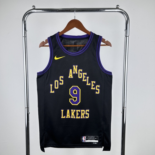 24 Season City Version Los Angeles Lakers NBA Black #9 Jersey-311