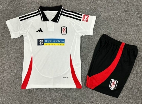 Kids 2024/25 Fulham F.C. Home White Kids/Youth Soccer Uniform-1040