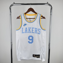 23 Season Retro Version Los Angeles Lakers NBA White #9 Jersey-311