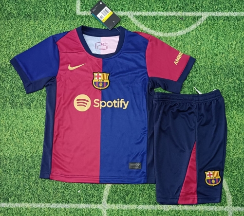 Kids 24/25 Barcelona Blue & Red Kids/Youth Soccer Uniform-123/BLY/522