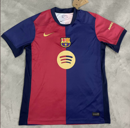Fans Version 2024/25 Barcelona Home Red & Blue Thailand Soccer Jerseys AAA-17