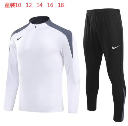 Kids Version 2024/25 Nike White Tracksuit Uniform-GDP