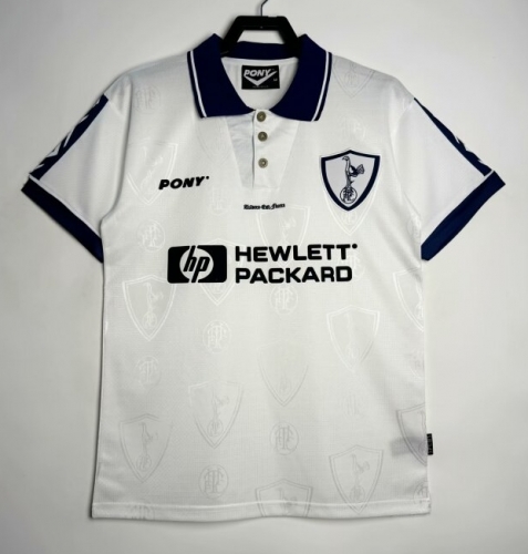 95-97 Retro Version Tottenham Hotspur Home White Thailand Soccer Jersey AAA-311