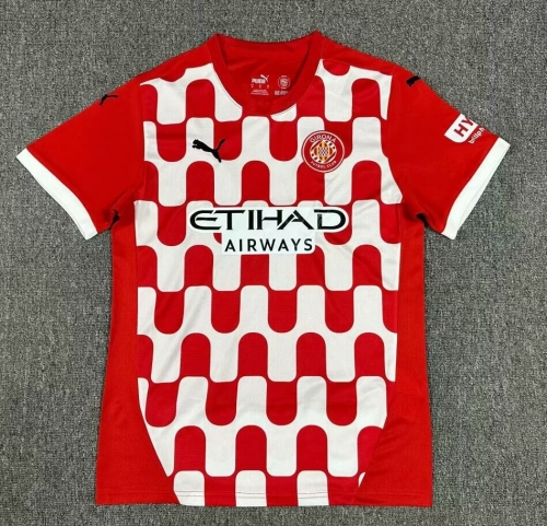 2024/25 Girona FC Home Red & White Female Soccer Jersey AAA--417/301/1040