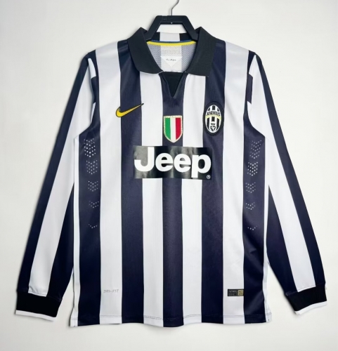 14/15 Juventus Home Black & White Thailand LS Soccer Jersey AAA-811