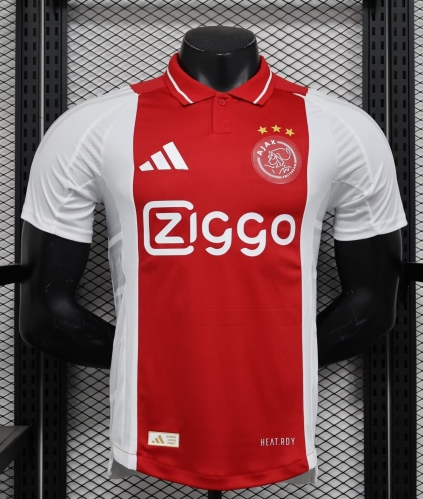 Player Version 2024/25 Ajax Home Red Thailand Soccer Jersey AAA-888