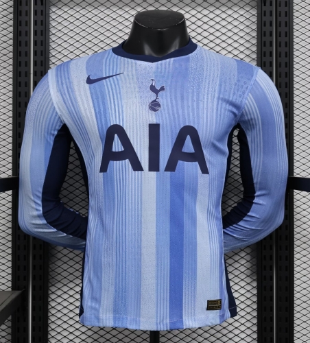 Player Version 2024/25 Tottenham Hotspur Away Blue LS Thailand Soccer Jersey AAA-888