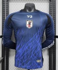 Player Version 2024/25 Japan Y3 Home Blue LS Thailand Soccer Jersey AAA-888
