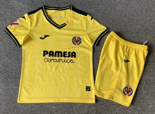 Kids 2024/25 Villarreal CF Home Yellow Kids/Youth Soccer Uniform-1040